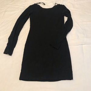 Forever 21 black crisscross cut out back dress